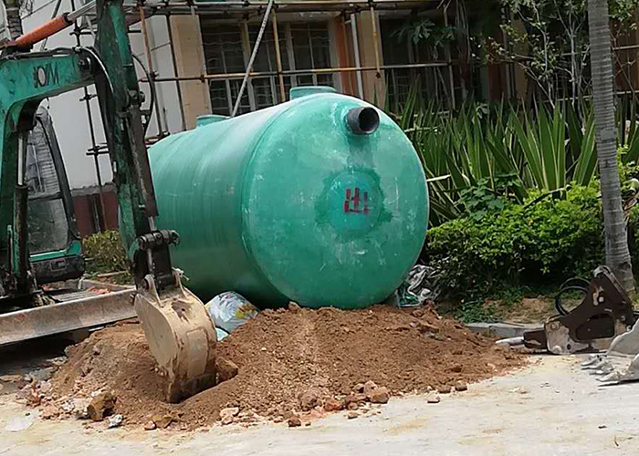 福州城乡建总综合大楼下水道化粪池安装