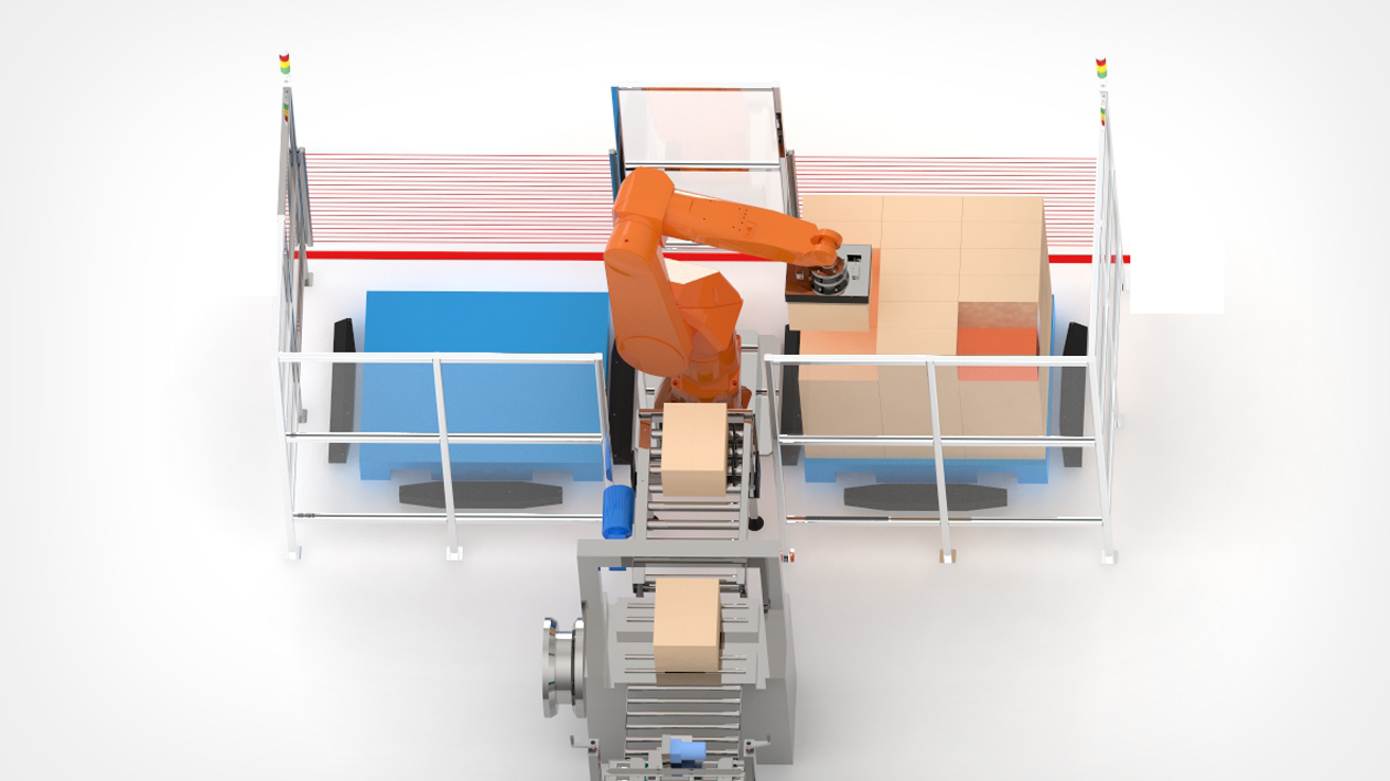 Robot packing and palletizing equipment