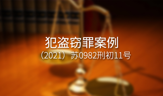 犯盗窃罪案例--（2021）苏0982刑初11号