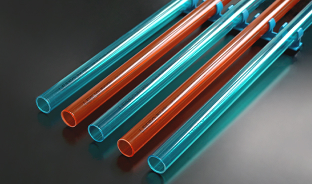 阻燃绝缘红蓝透明PVC电工套管