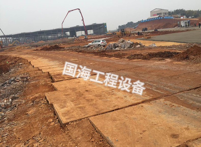 阜阳安庆芜湖合肥铺路钢板出租 案例