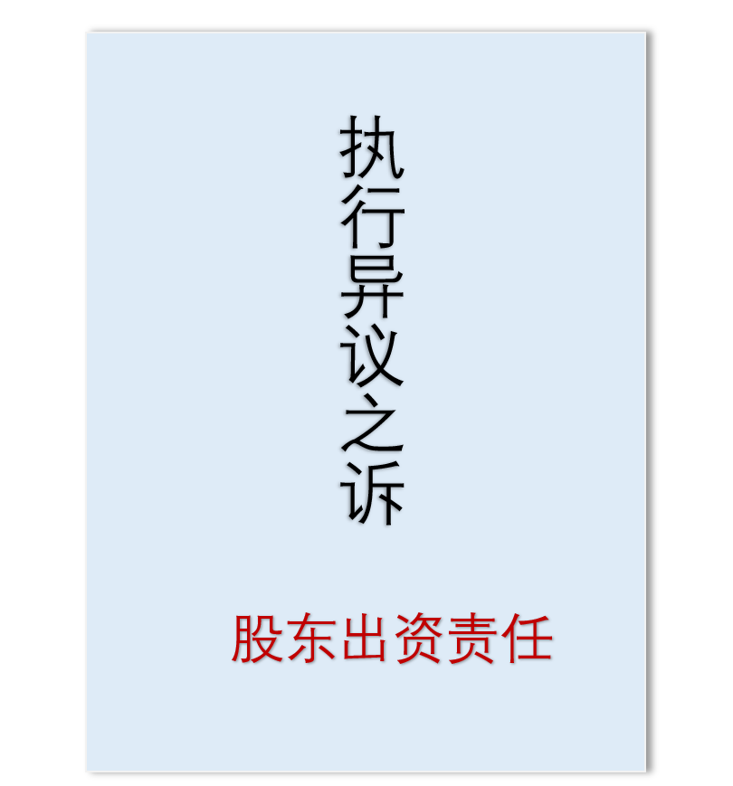 执行异议之诉-股东出资责任