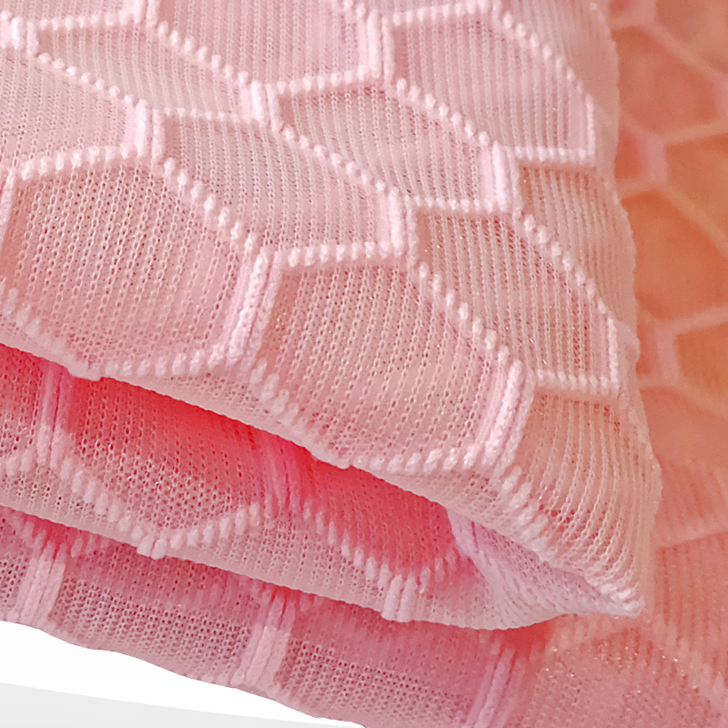 粉色蜂巢网眼布