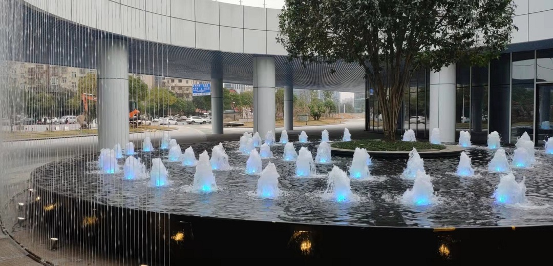 长沙微芯科技产业园喷泉水景工程