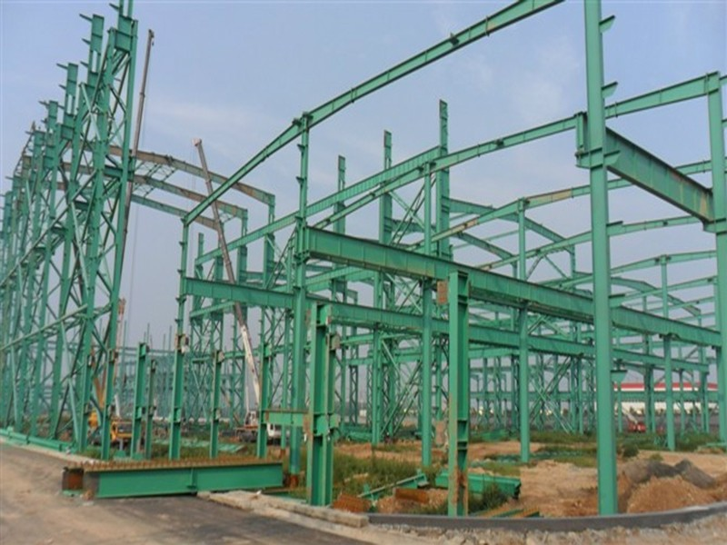 四川工商學院體育館鋼結構施工過程