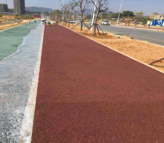 彩色透水混凝土 / 胶粘石混凝土道路涂装系统