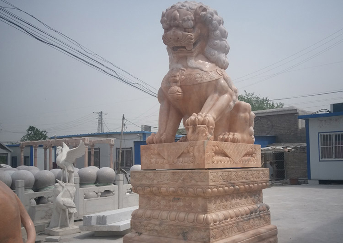 汉白玉石狮子雕刻