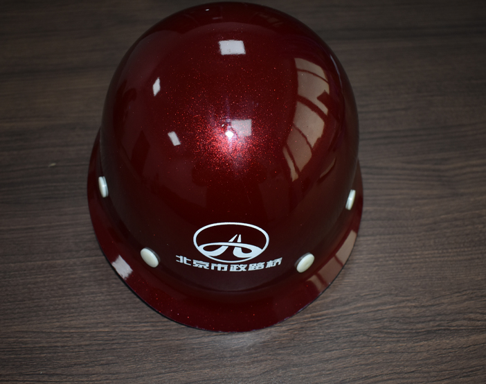 深红色玻璃钢头盔