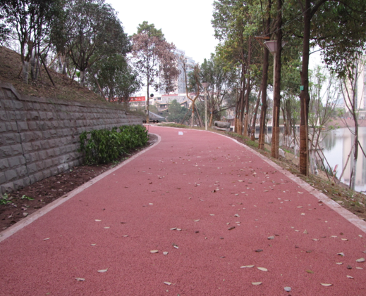 重庆月谭公园彩色透水混凝土