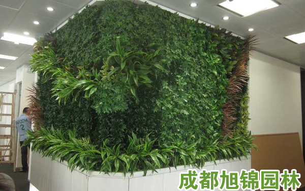 重庆植物墙经典案例回放-英利国际广场室内植物墙