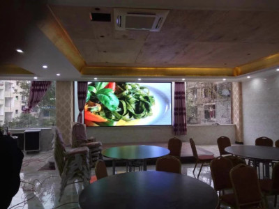 重慶墊江富華大酒樓室內兩塊LED顯示屏P3全彩
