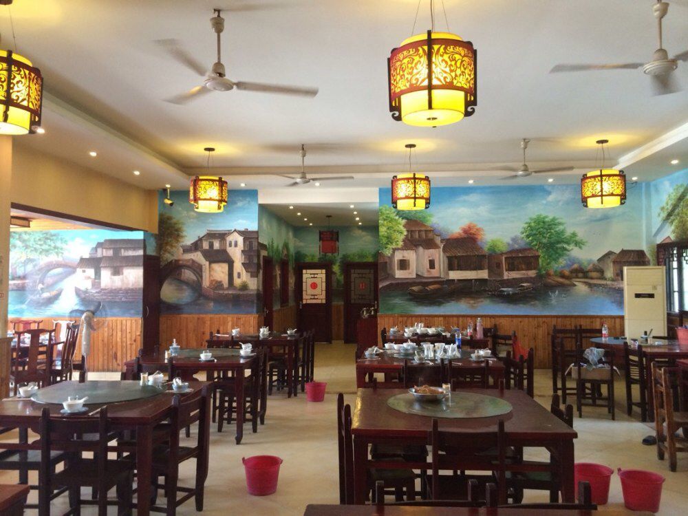 湖南餐厅墙壁彩绘装饰