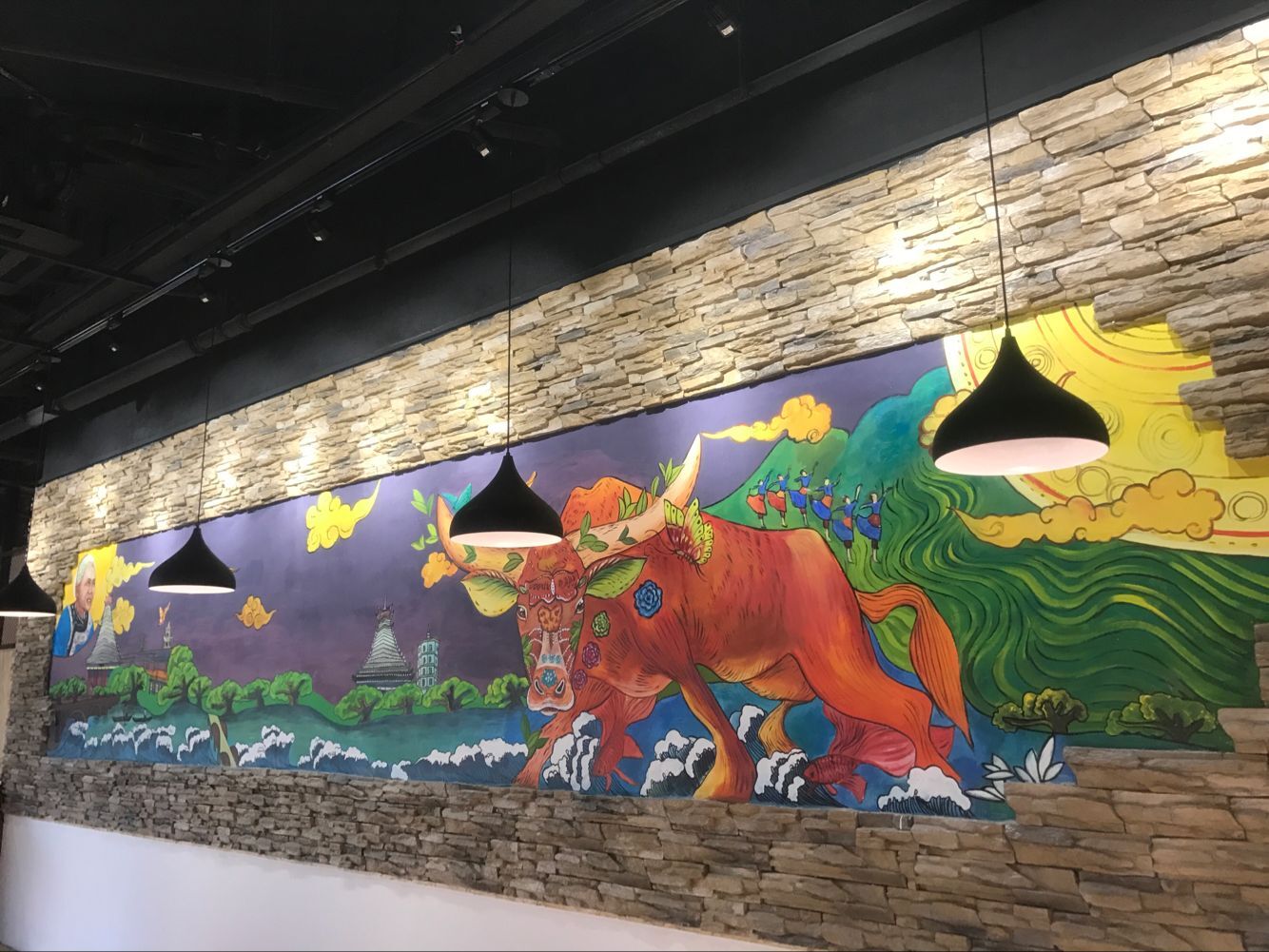 长沙餐厅墙绘设计