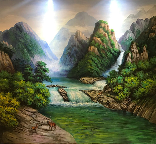 奇幻神美的湖南手绘墙绘画