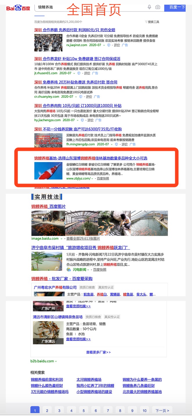 内蒙古锦鲤养殖超大流量词全国排名首页