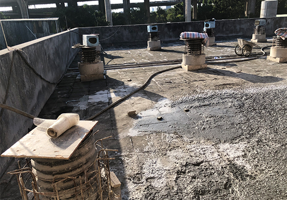 福州洋里垃圾收运一体化项目屋面泡沫混凝土浇筑施工