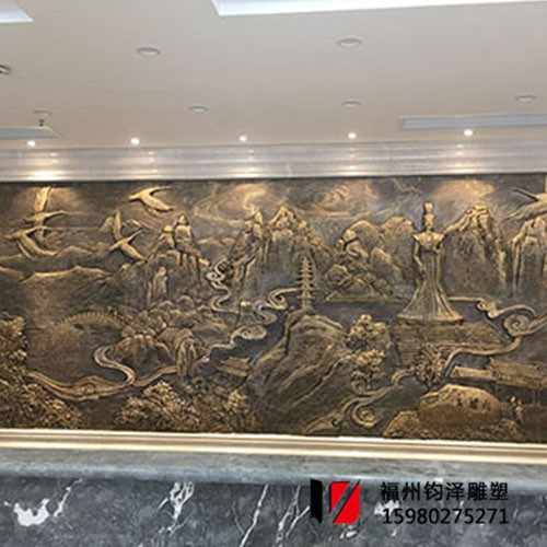 宁德福鼎酒店大厅浮雕雕塑厂家设计制作