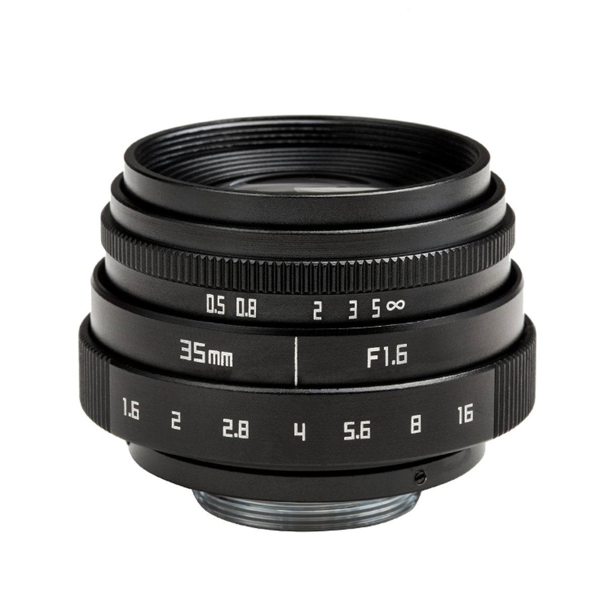 微单镜头35mm F1.6 厂家直销 定焦相机镜头简易版C口- 黑色第Ⅵ代 CH013B