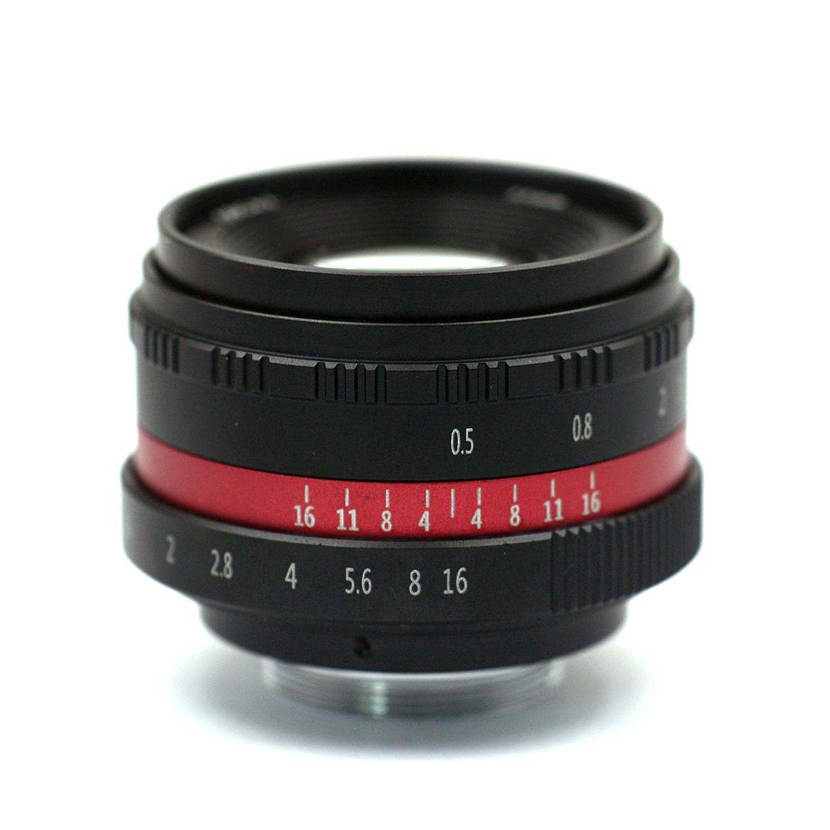 微单镜头35mm F1.6 厂家直销 定焦相机镜头C口- 黑色红圈版 CH013D