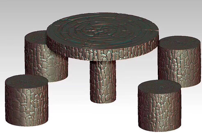 水泥雕塑桌子