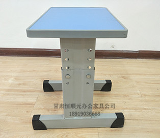 甘肃单人钢木可升降课桌椅