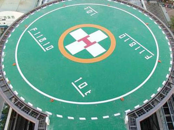 頂樓停機坪聚氨酯丙烯酸地坪施工-蘭州軍區總醫院