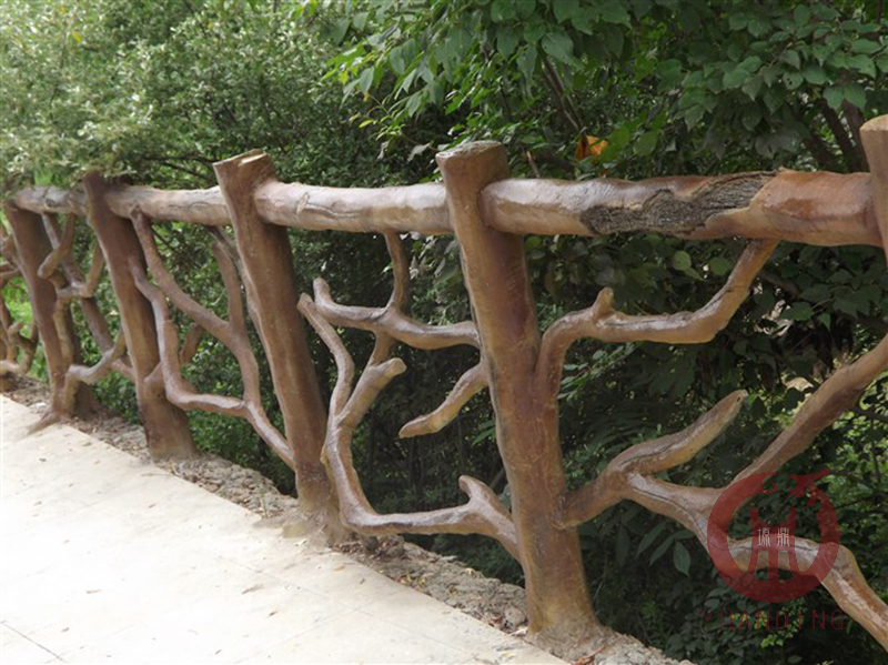 景区仿木栏杆安装工程项目_甘肃塬鼎雕塑景观公司