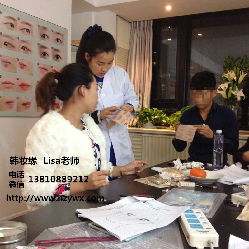 中国专业纹绣培训机构北京韩妆美业学院  韩国半永久化妆学院