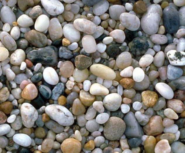 天然鹅卵石本身具有不同的色素
