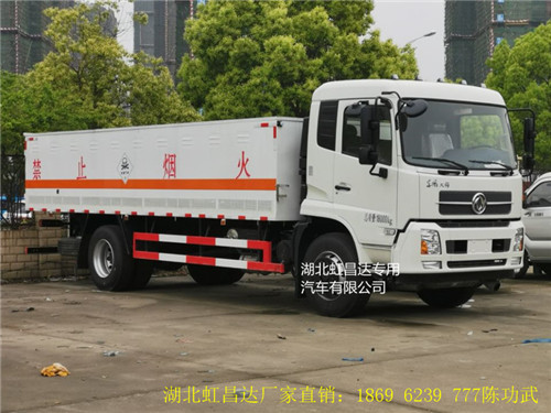 东风天锦9.93吨6.6米毒性气体厢式运输车