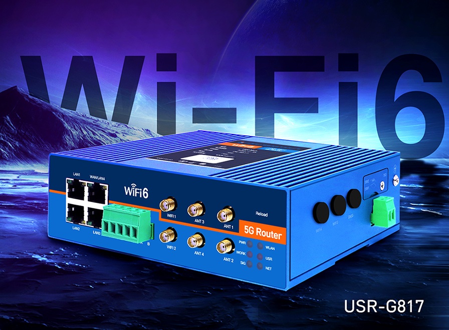 USR-G817 5G+WiFi6 工業路由器