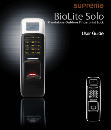 BioLite Solo user 指纹机