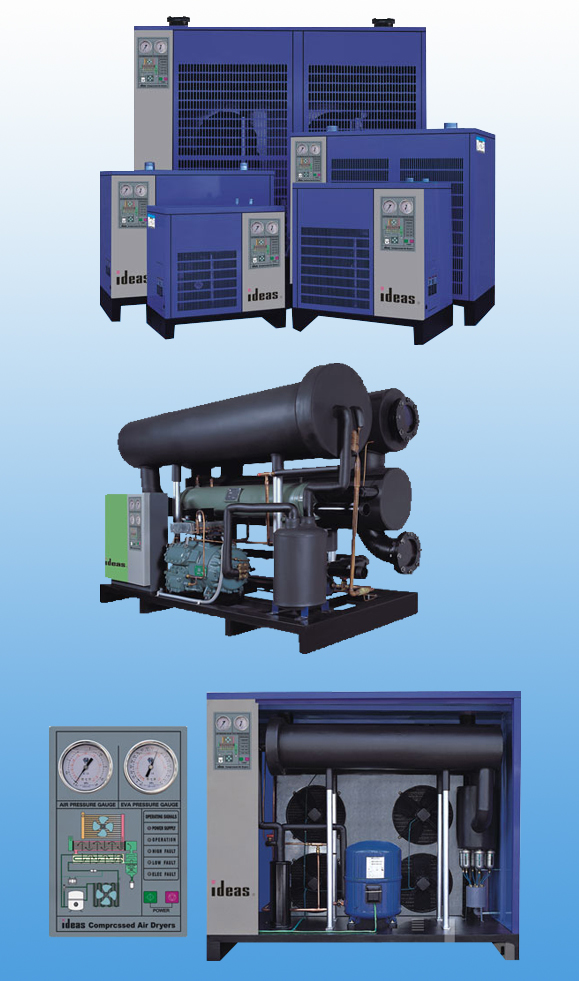 深圳冷冻式干燥机之冷干机排气温度过高过低的原因以及冷干机的排气温度