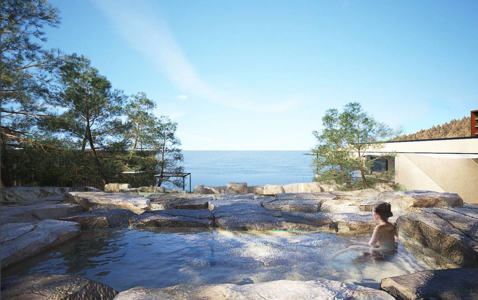 温泉水带有海水咸味的"温泉宝岛"