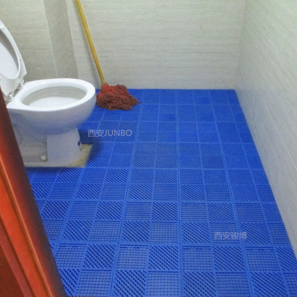 西安定做商场卫生间地垫无味塑料浴室拼装地垫可裁剪游泳馆防滑脚垫门垫