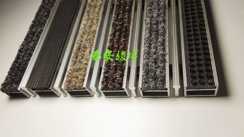 高端铝合金地毯 定制 设计公司推荐铝镁合金除尘垫 进门除尘刮沙地毯-西安骏博