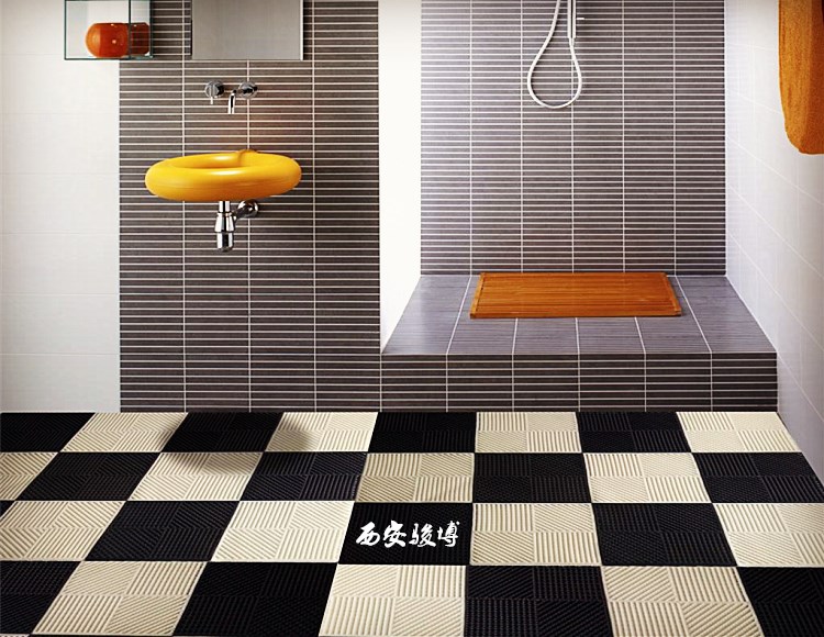 西安塑料游泳馆更衣室地垫--JUNBO模块式pvc浴室、卫生间地垫