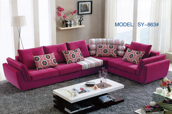 昆山转角布艺沙发厂家向您介绍条格图案的布料几何及抽象图案的沙发适于现代派家庭