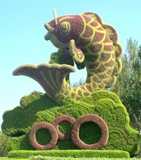 开封靓丽菊业制作的五色草雕塑在吉林省很受大家欢迎