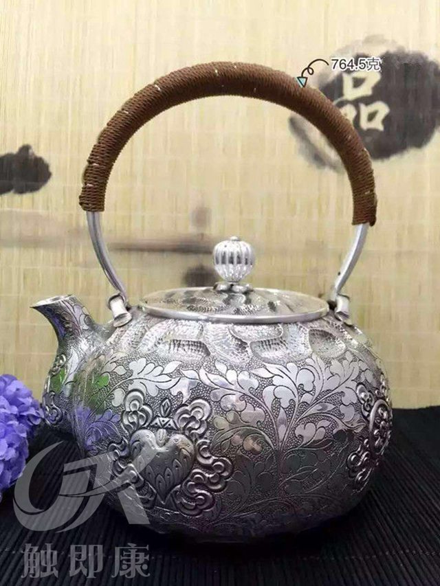 云南銀壺-純手工一體銀燒水壺