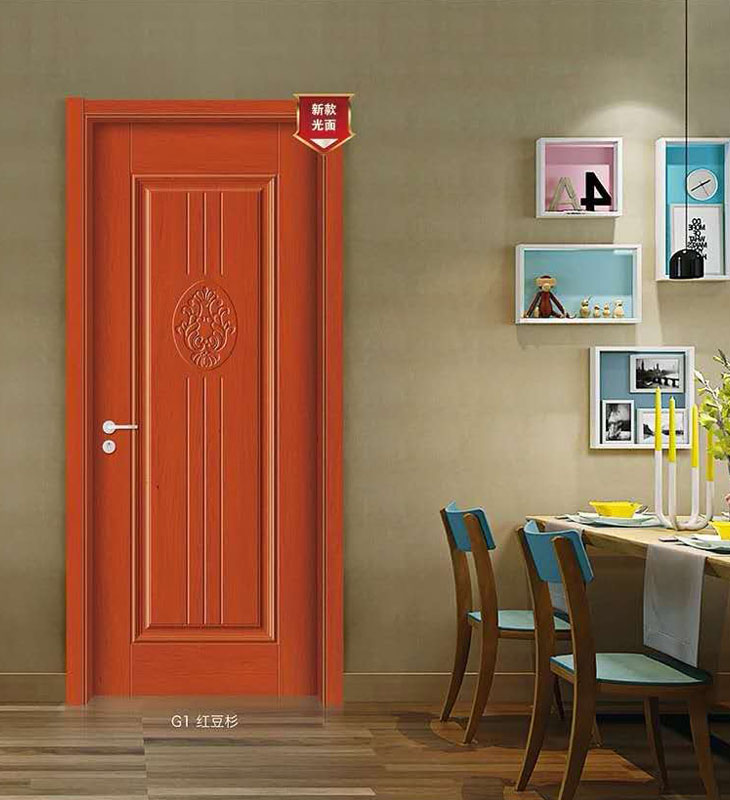 实木烤漆门-G1-红豆杉