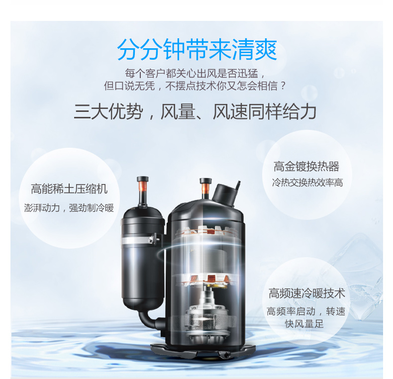 美的智行定速圆形柜机