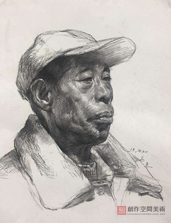 劳动者形象素描画,兰州美术素描培训学校_兰州创作空间美术培训画室