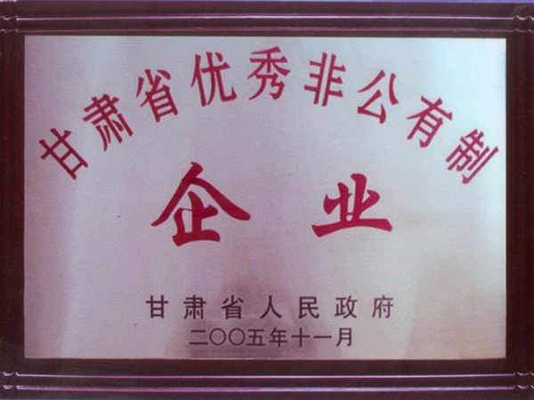 兰州航宇防腐涂料研究所于2005年11月被评为甘肃省优秀非公有制企业