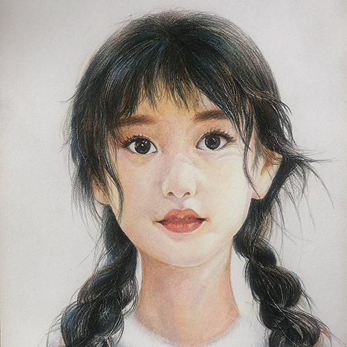 人物素描女孩的画法