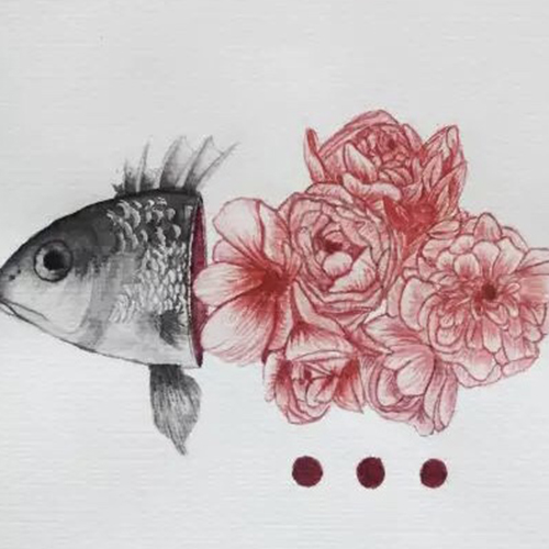 插画-鱼与玫瑰