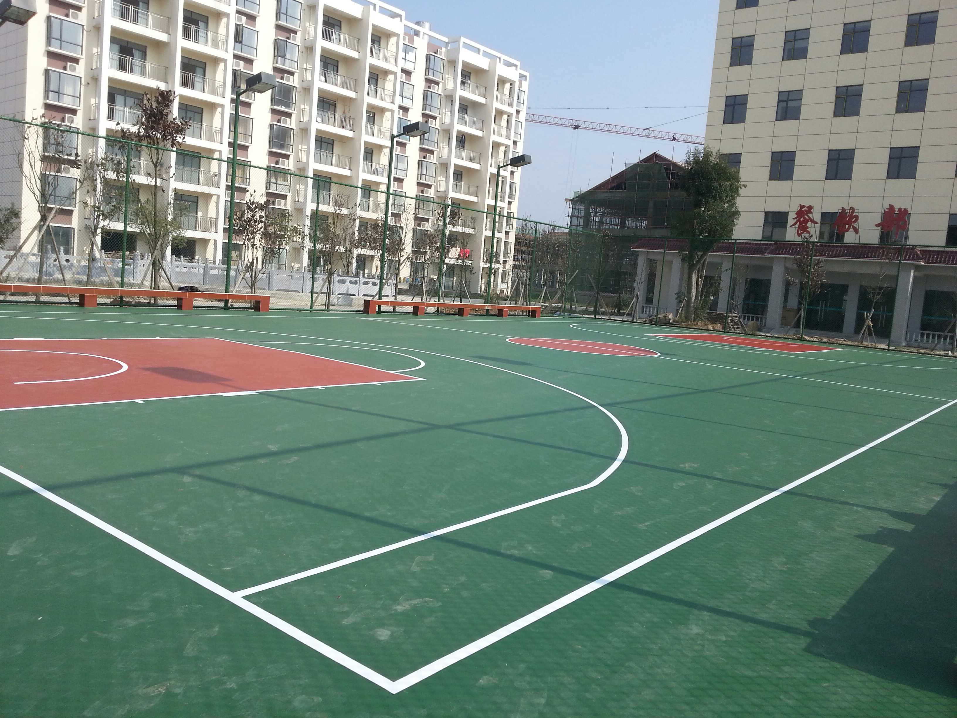南京硅pu球场专业施工，高质量的硅pu蓝球场【南京名第体育】打造完美成果
