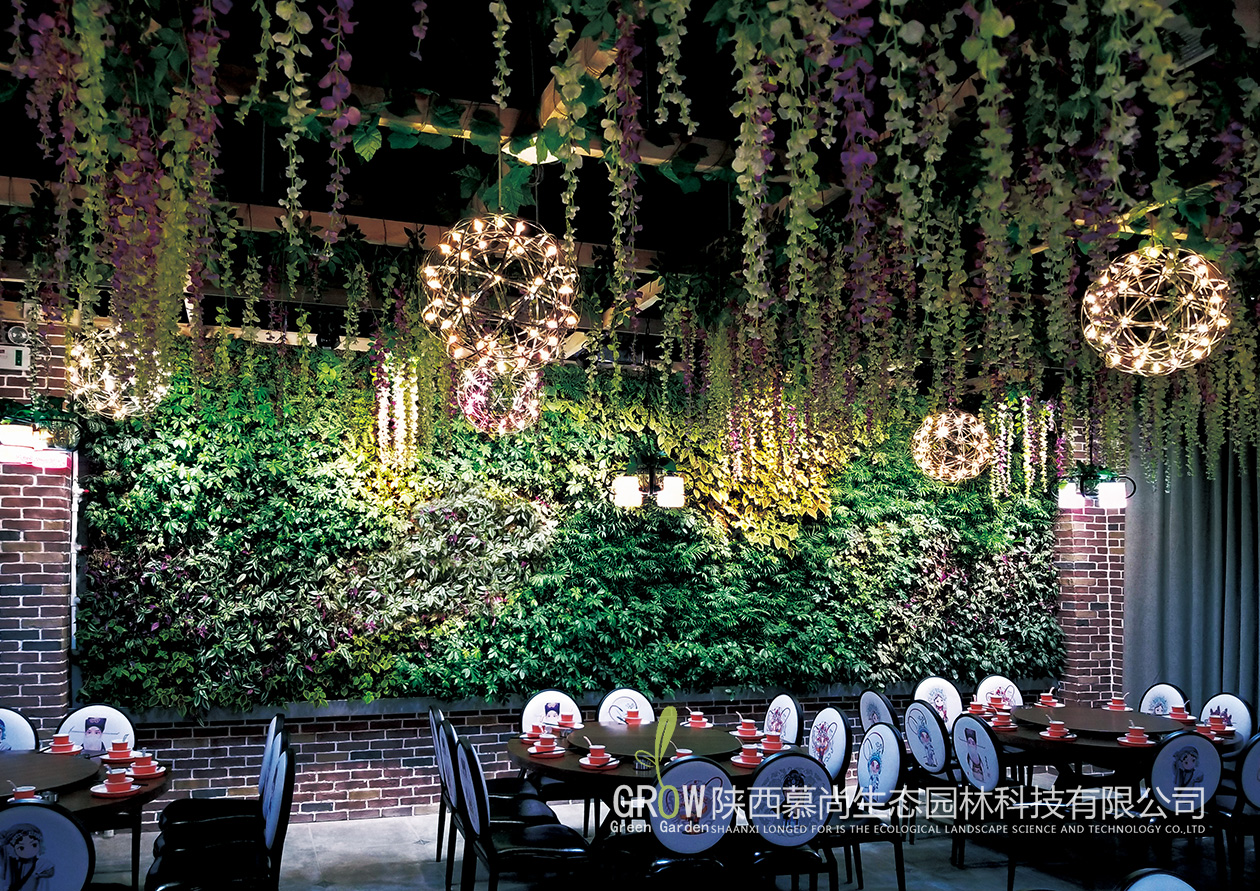 餐厅立体绿化墙