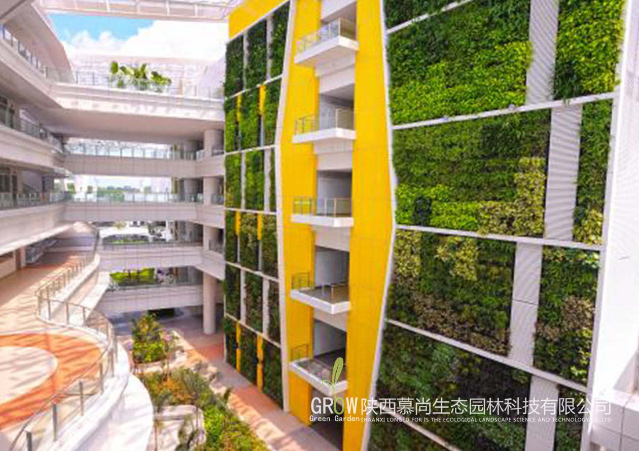 模塊式建筑外立面常綠植物墻
