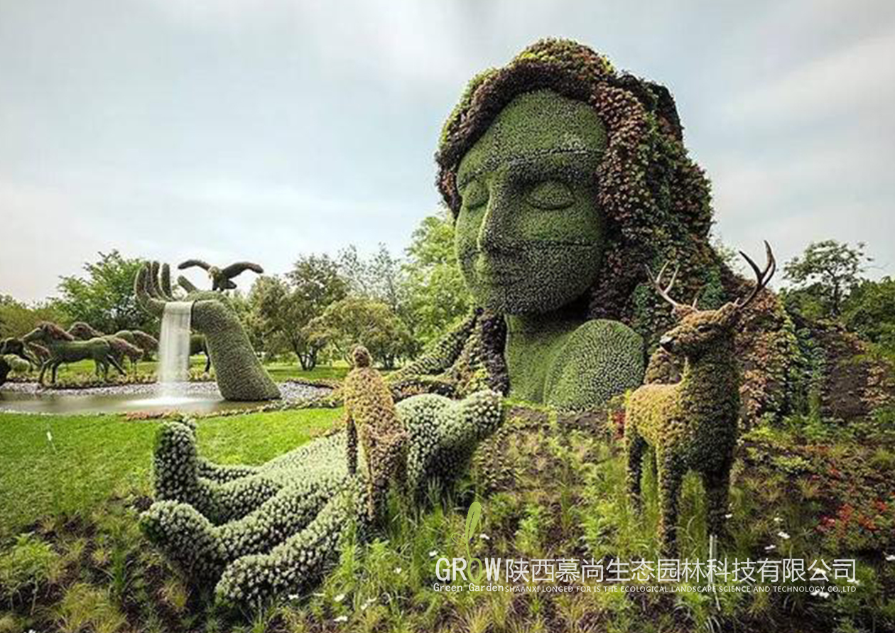 人物造型植物綠雕